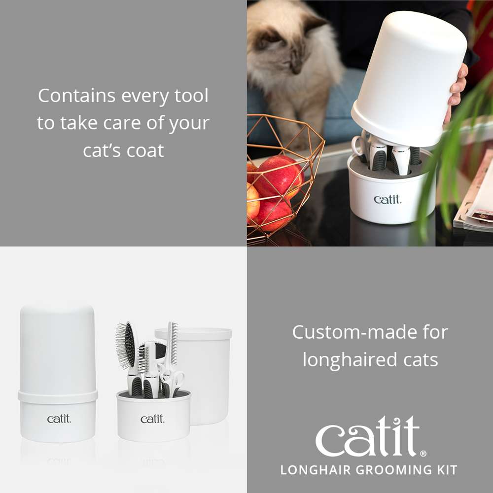Trousse de toilettage pour chats à poil long