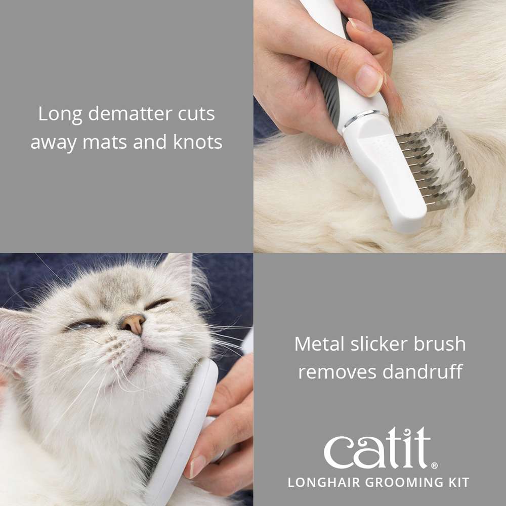 Trousse de toilettage pour chats à poil long
