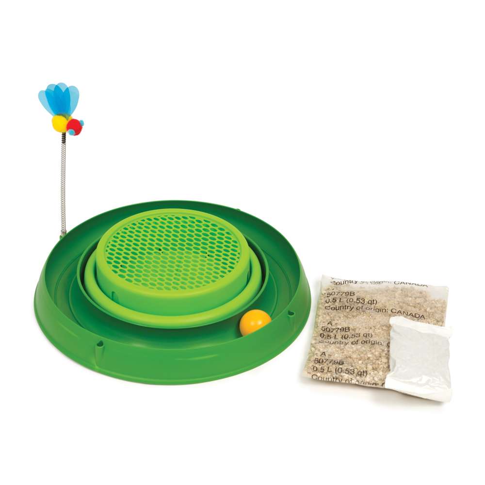 Catit Play 3 in 1 Circuit Ball Toy with Cat Grass