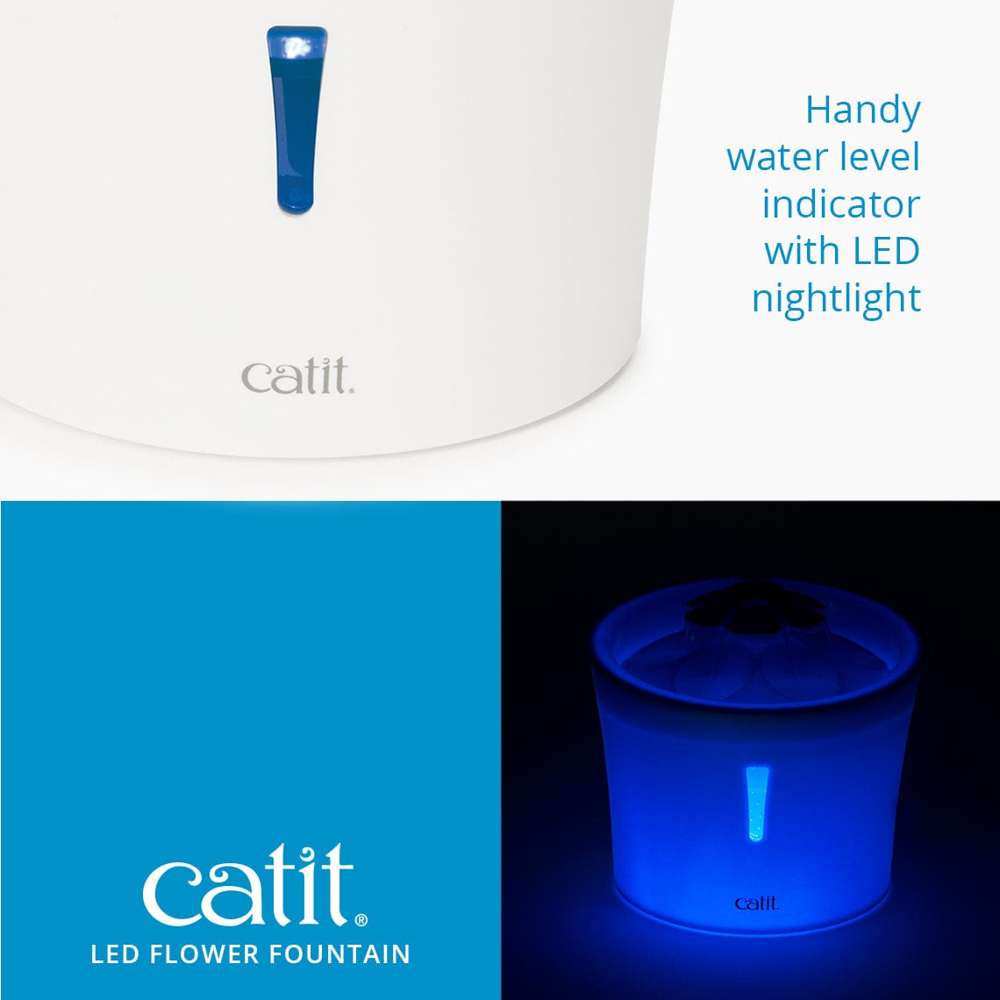 Abreuvoir Catit avec fleur et veilleuse à DEL