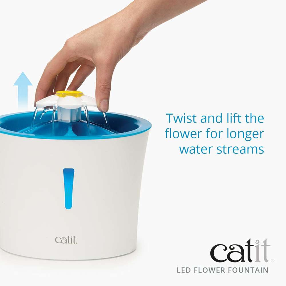 Abreuvoir Catit avec fleur et veilleuse à DEL