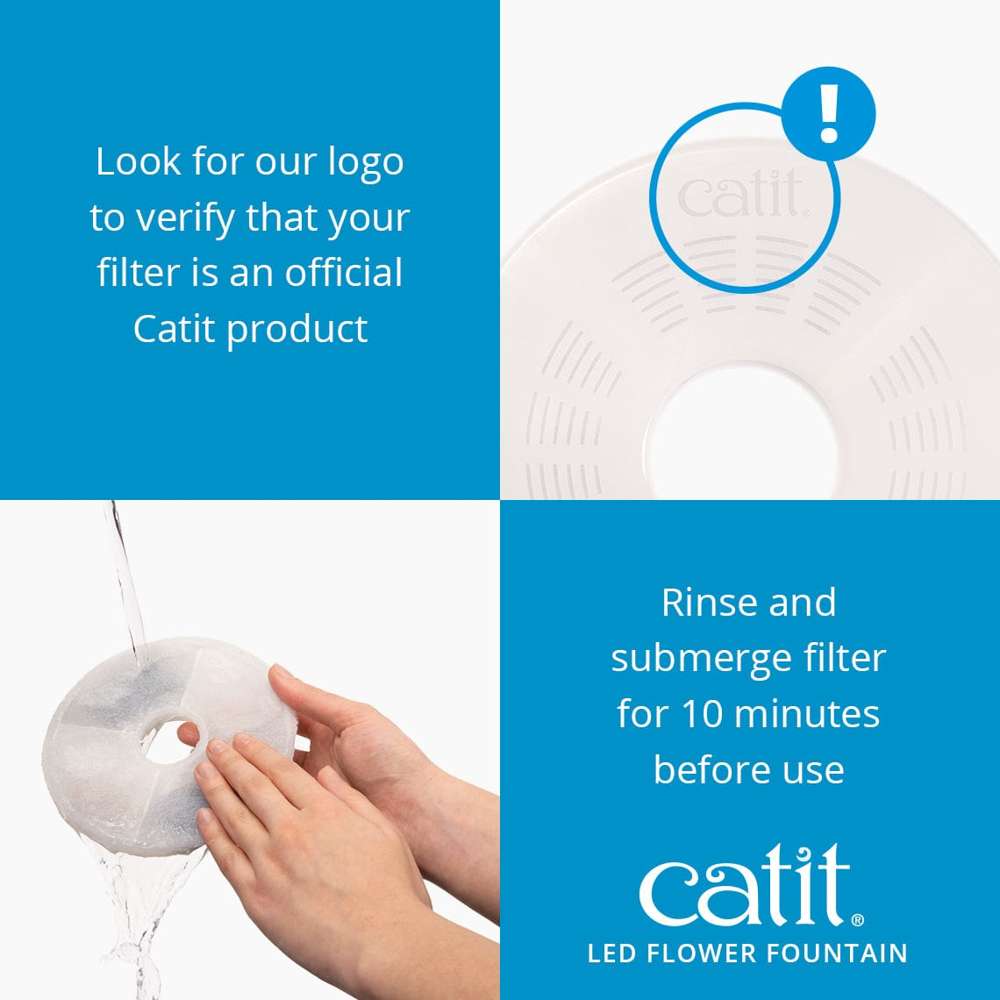 Abreuvoir Catit avec fleur et veilleuse à DEL