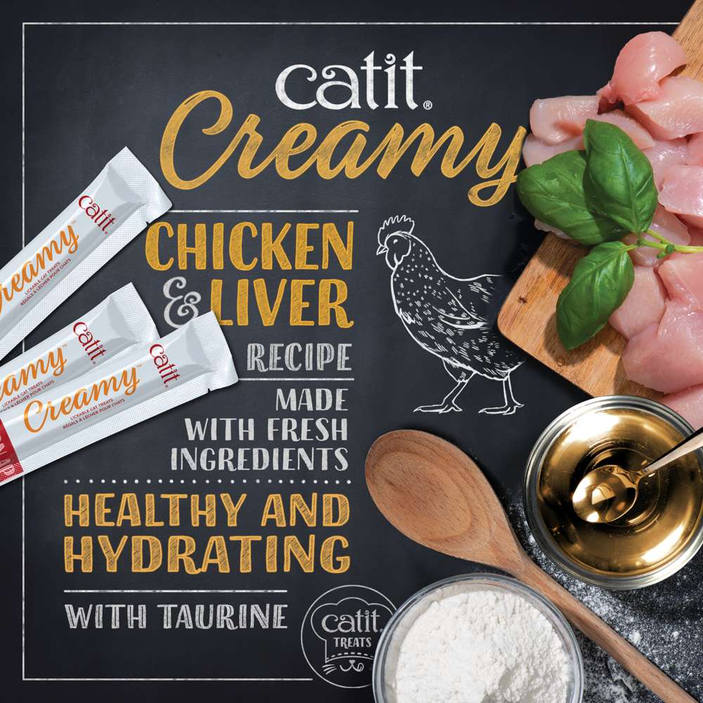 Gâteries Catit Creamy pour chats – paquet de 50