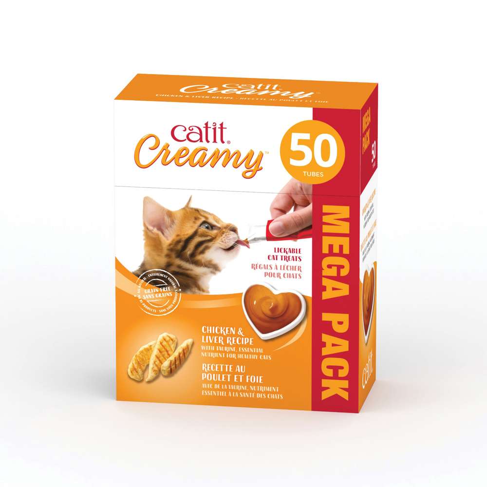 Gâteries Catit Creamy pour chats – paquet de 50