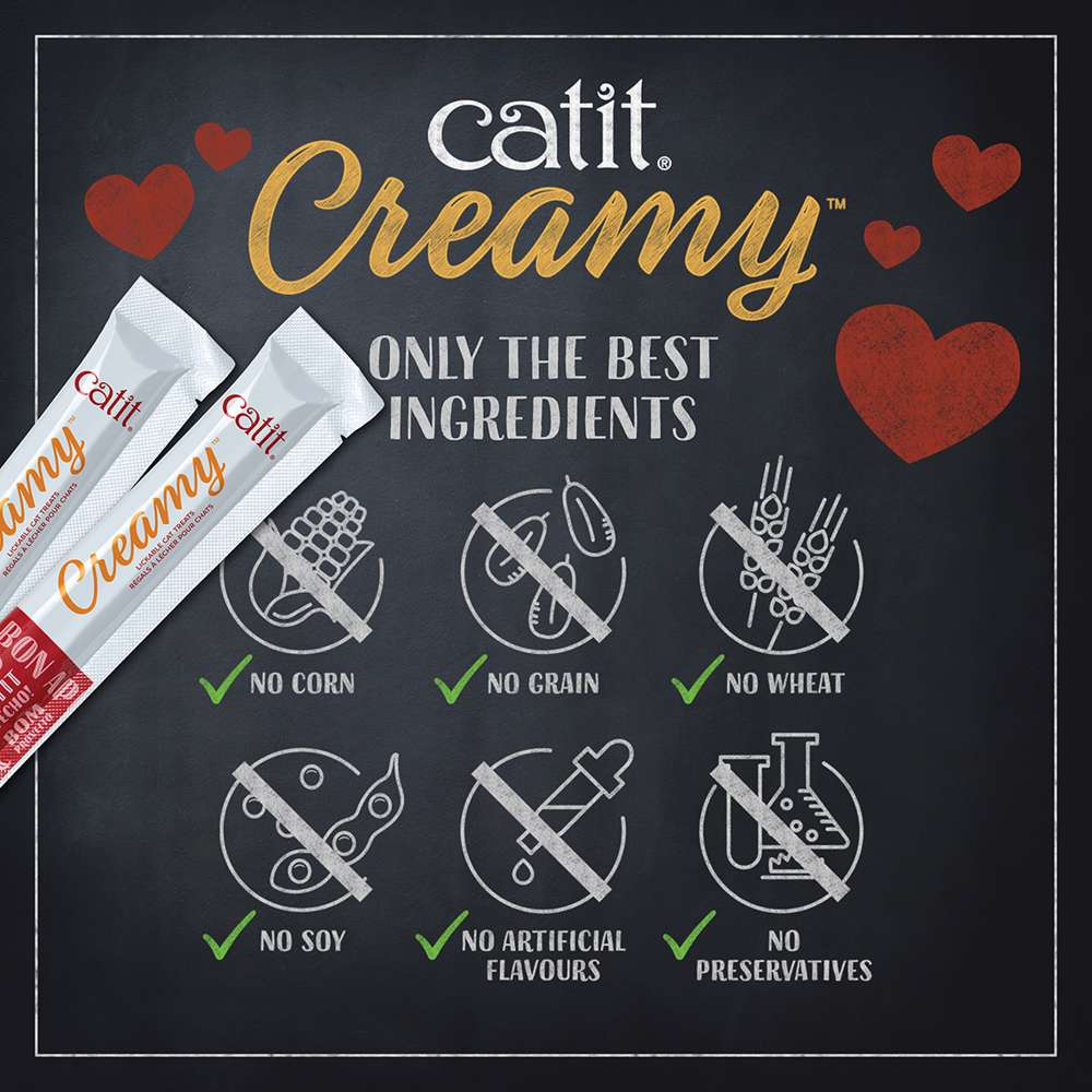 Gâteries Catit Creamy pour chats – paquet de 50