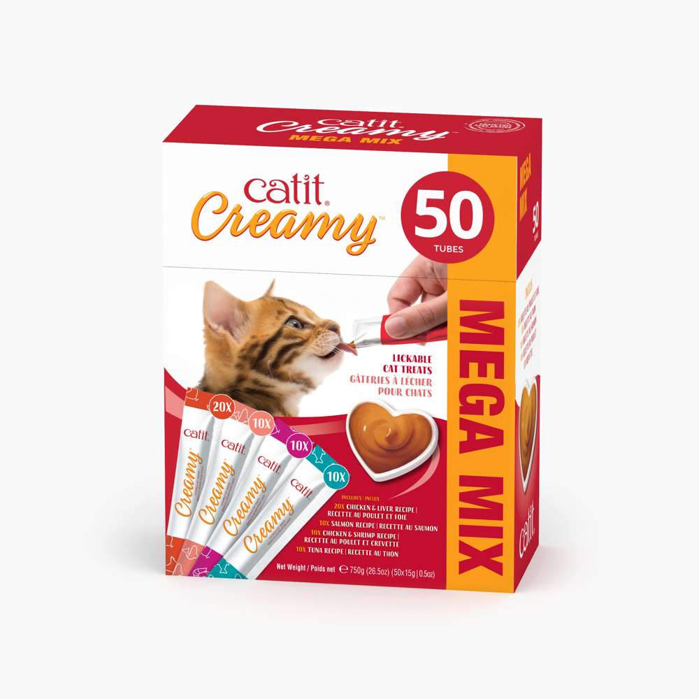Gâteries Catit Creamy pour chats – paquet de 50