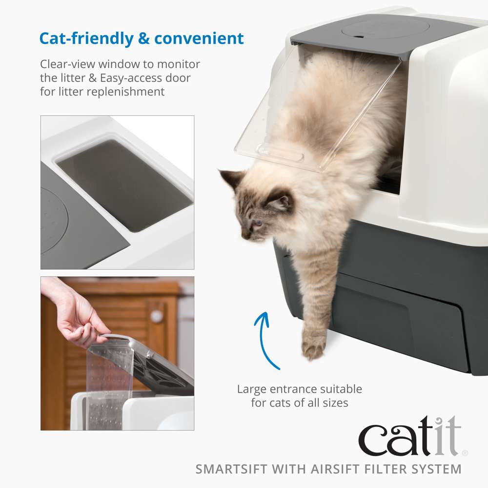 Bac à litière Catit Smartsift avec système de filtration Airsift