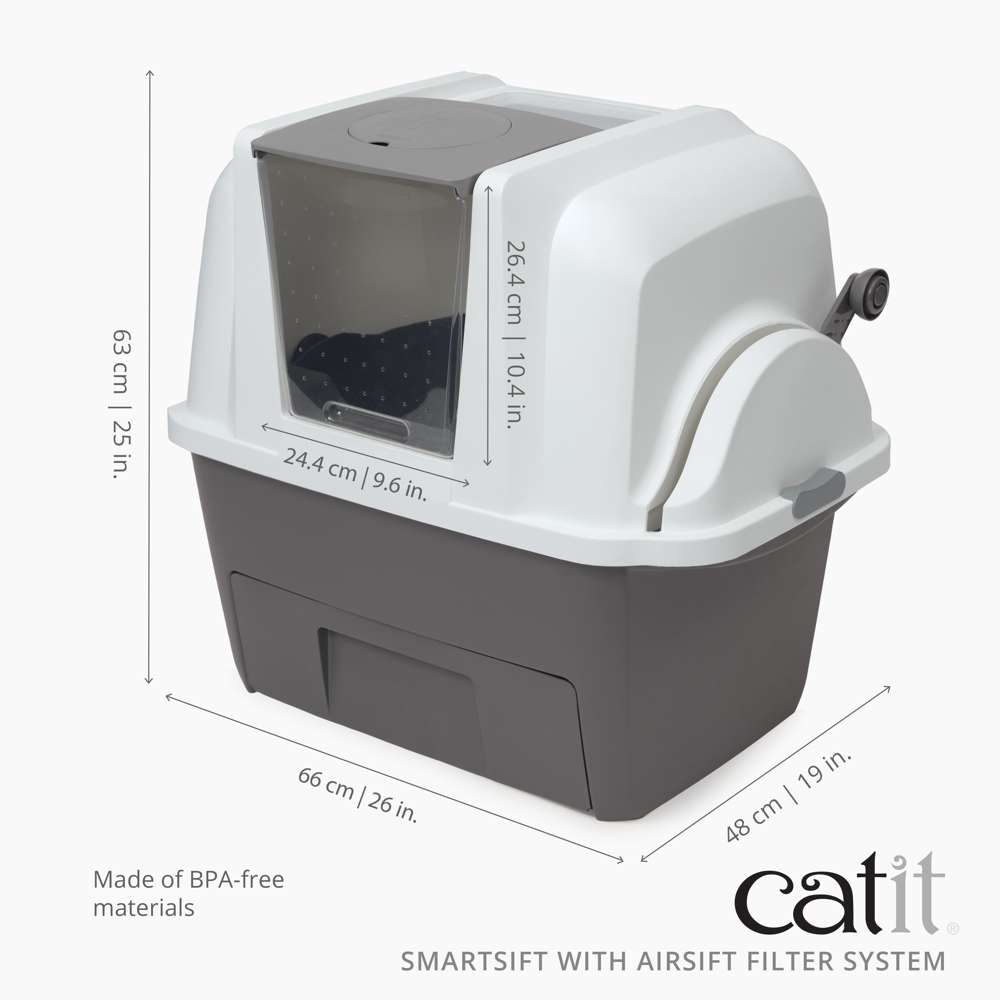 Bac à litière Catit Smartsift avec système de filtration Airsift