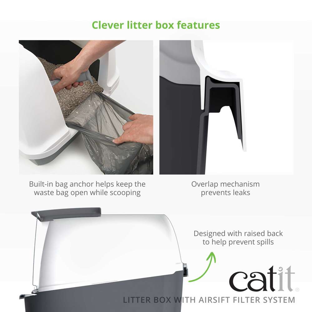 Catit Litter Box with Airsift Filter System Regular