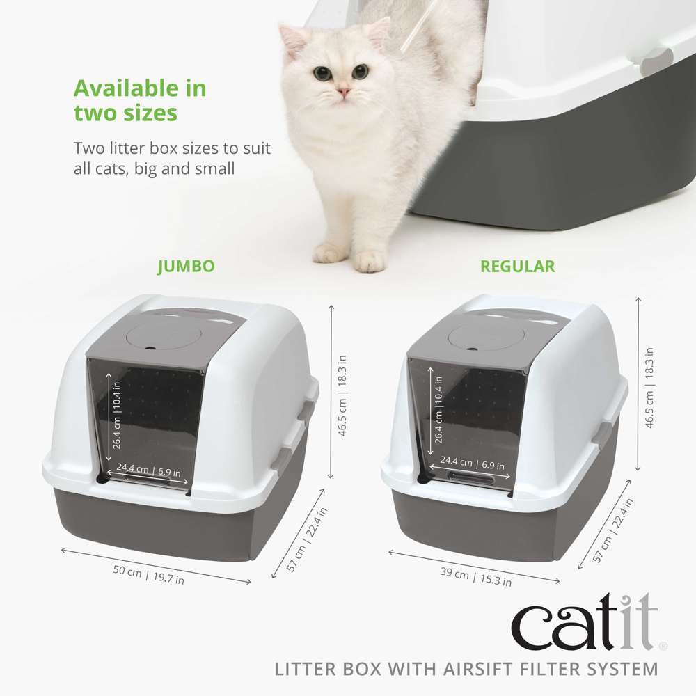 Catit Litter Box with Airsift Filter System Regular