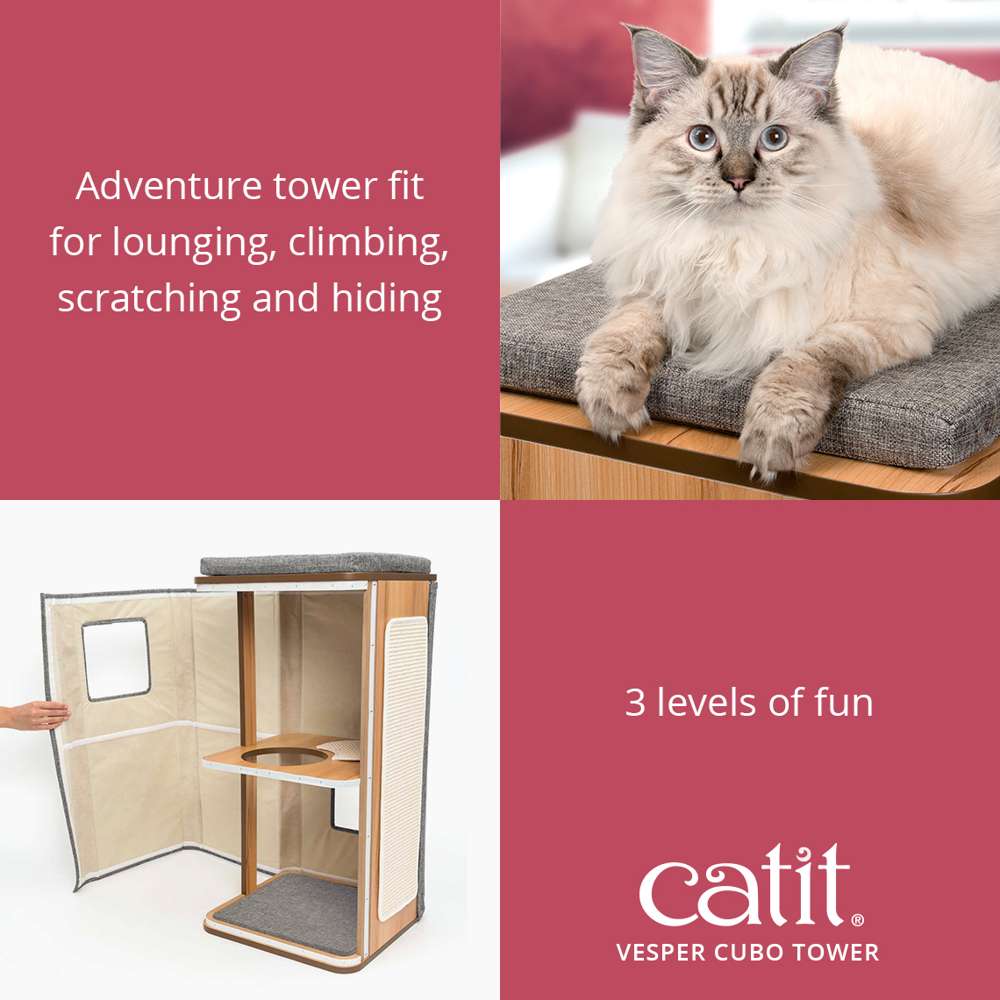 Catit Vesper Cubo Tower Stone