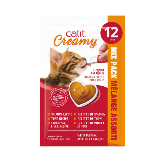 Gâteries Catit Creamy pour chats – paquet de 12