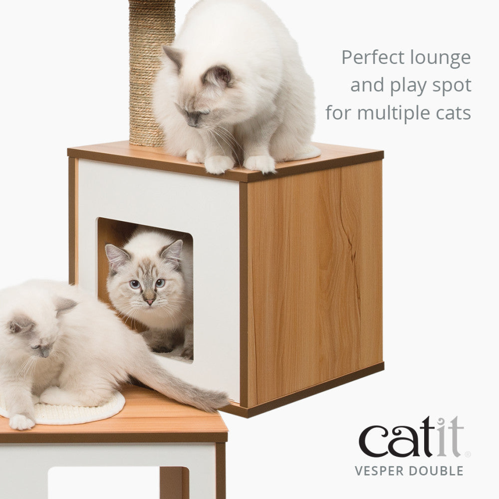 Perfect lounge and play spot for multiple cats Vesper Double