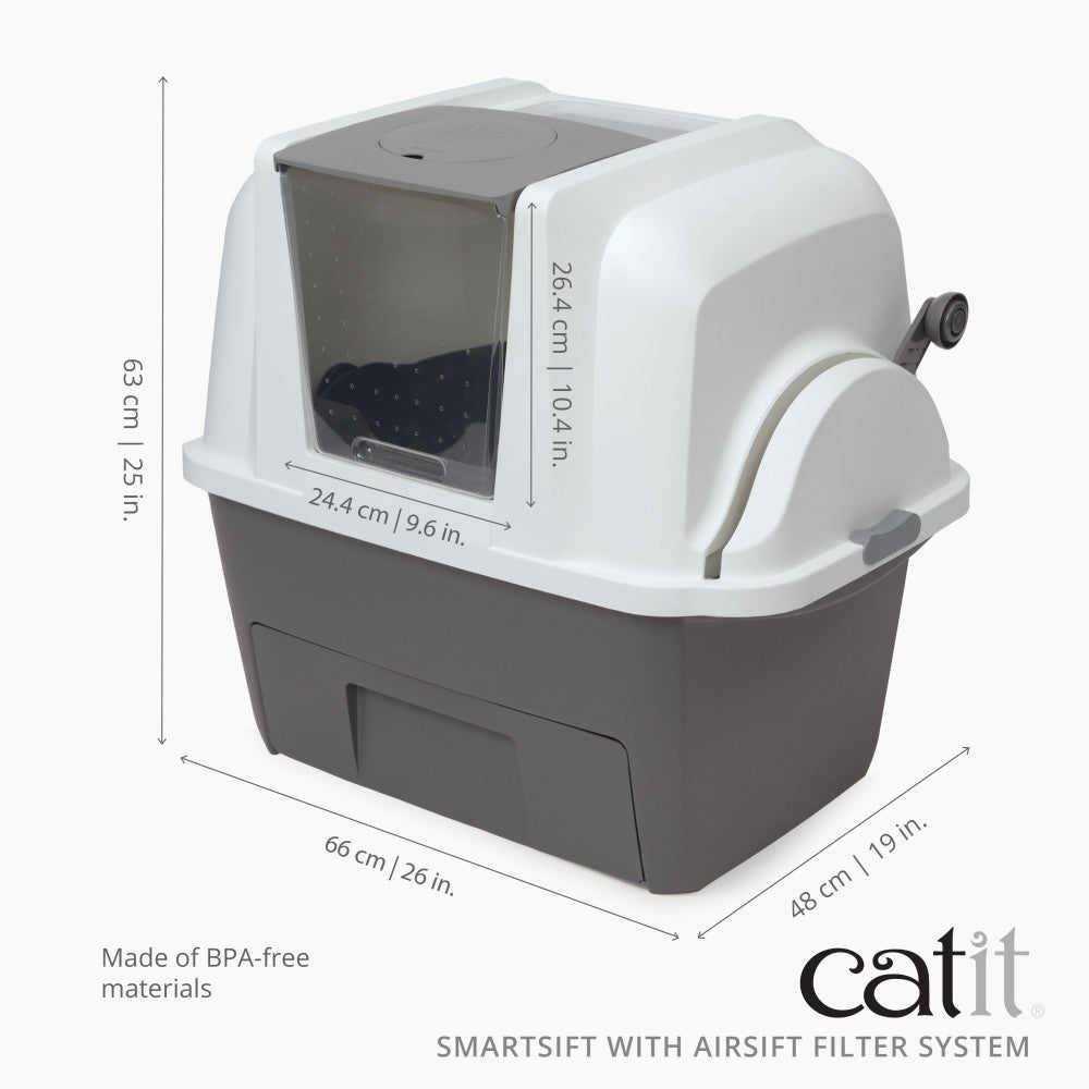 Bac à litière Catit Smartsift avec système de filtration Airsift