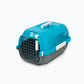 Turquoise cat carrier