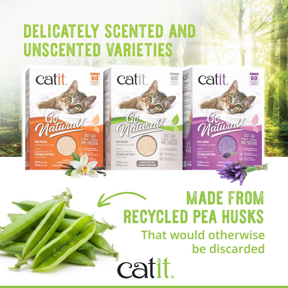 Catit Go Natural Pea Husk Clumping Cat Litter