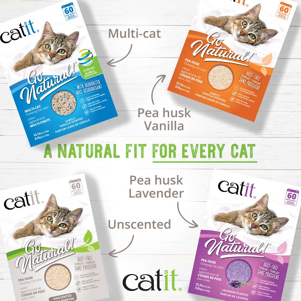 Catit Go Natural Pea Husk Clumping Cat Litter