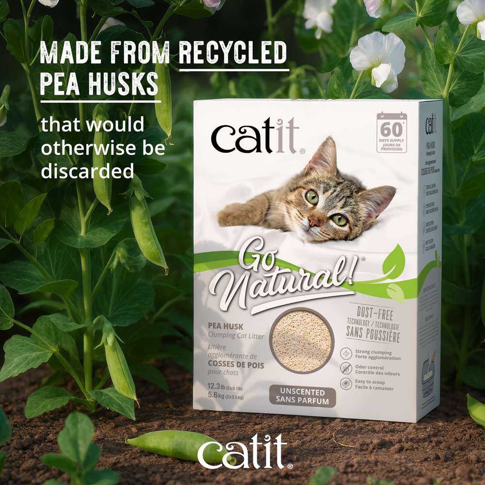 Catit Go Natural Pea Husk Clumping Cat Litter
