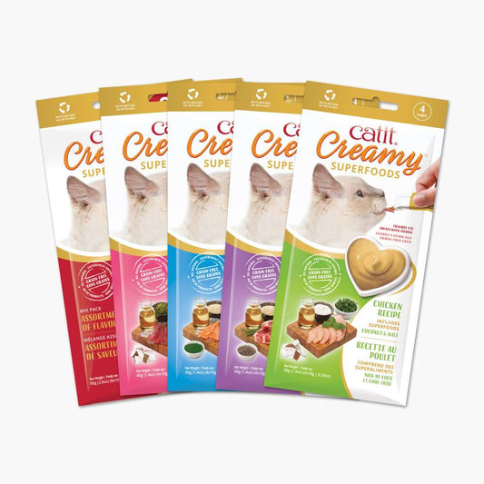 Gâteries Catit Creamy avec superaliments -  paquet de 4