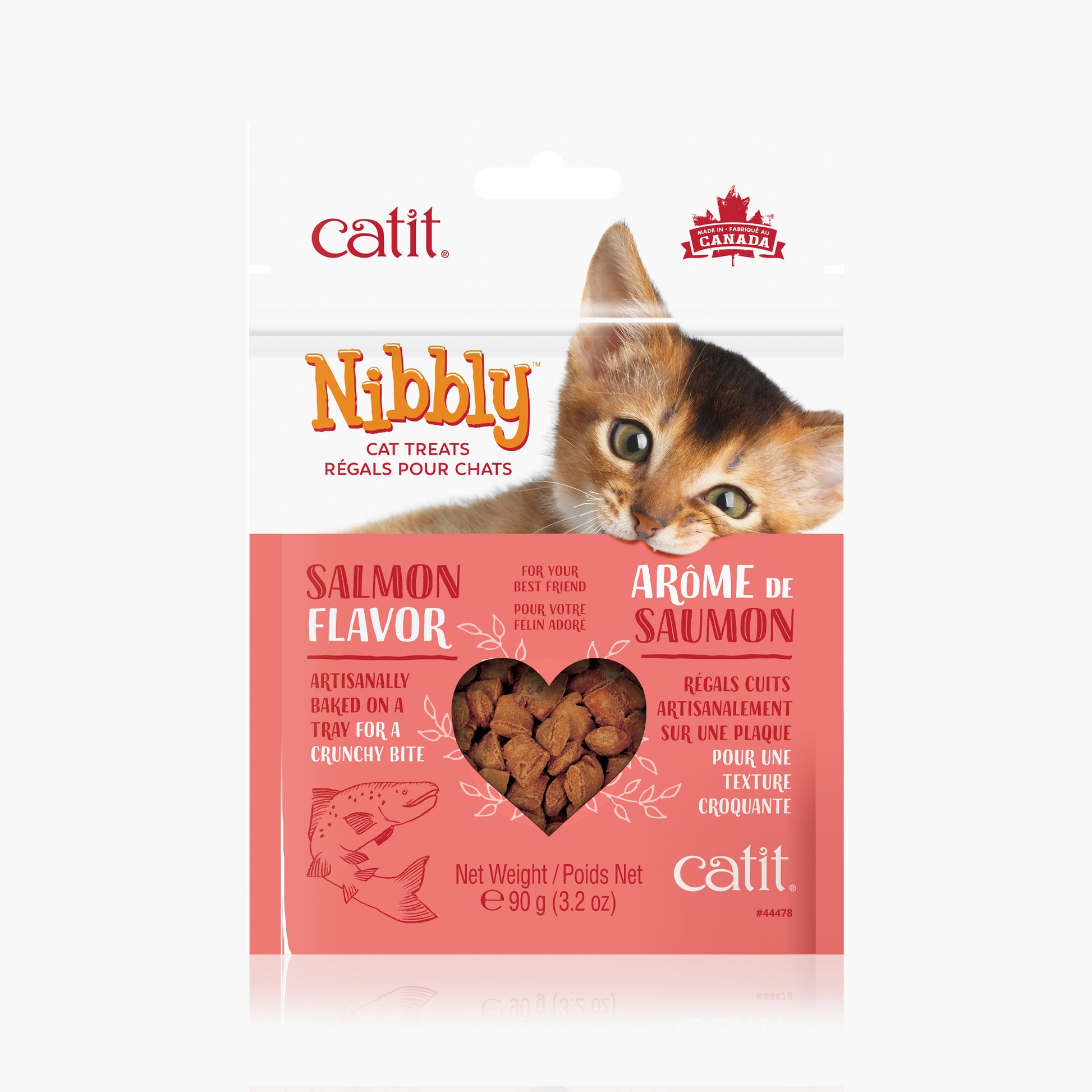 Nibbly Salmon Flavor Cat Treats Packaging