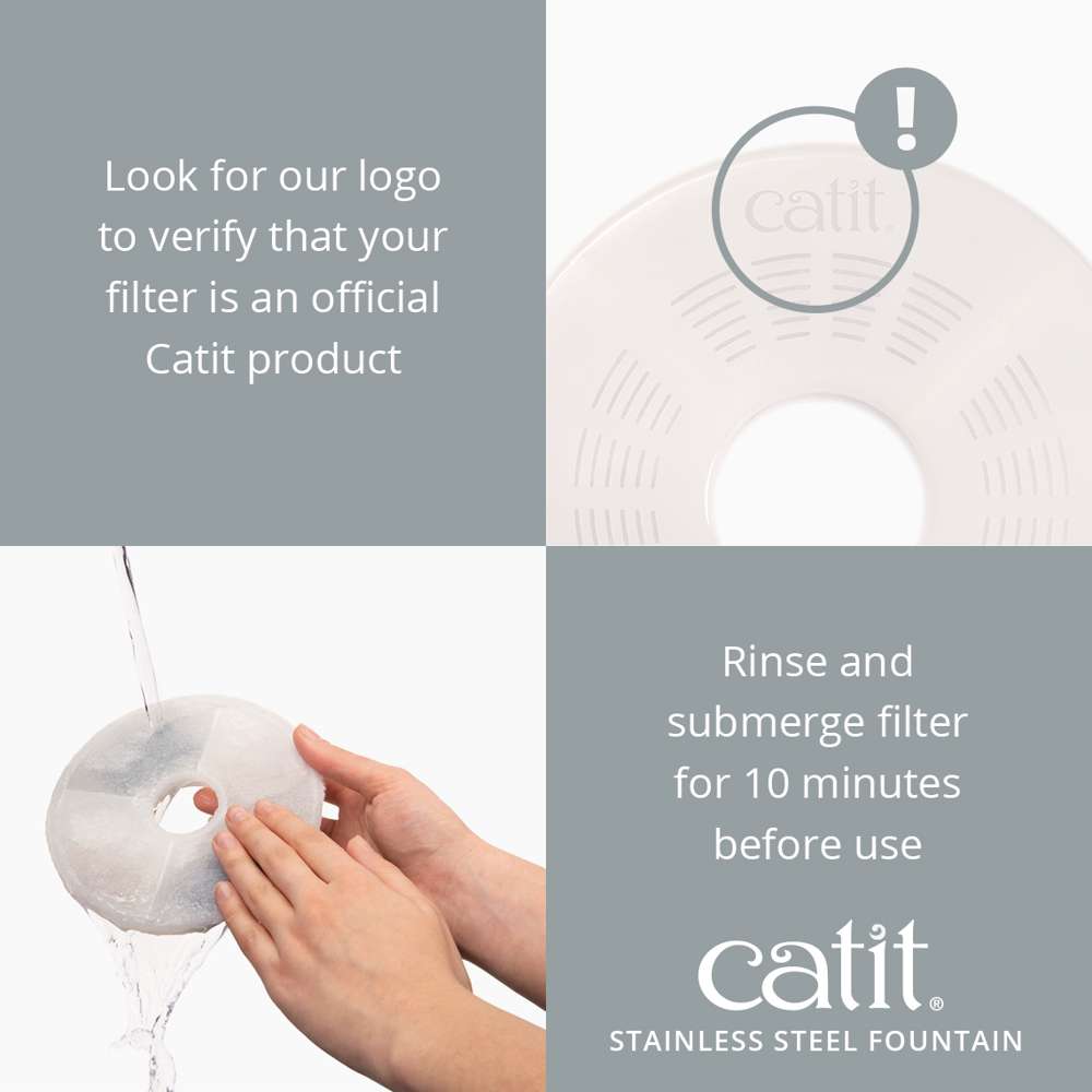 Abreuvoir Catit avec dessus en acier inoxydable