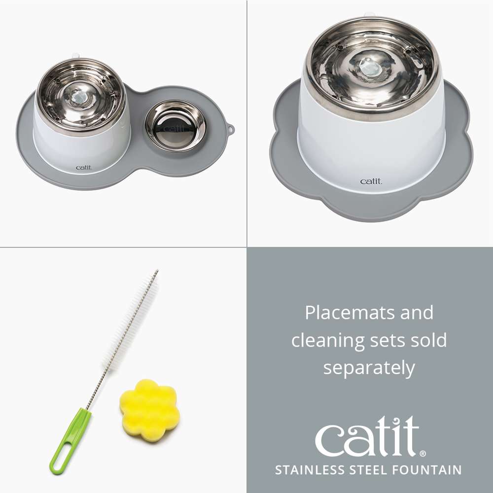 Abreuvoir Catit avec dessus en acier inoxydable