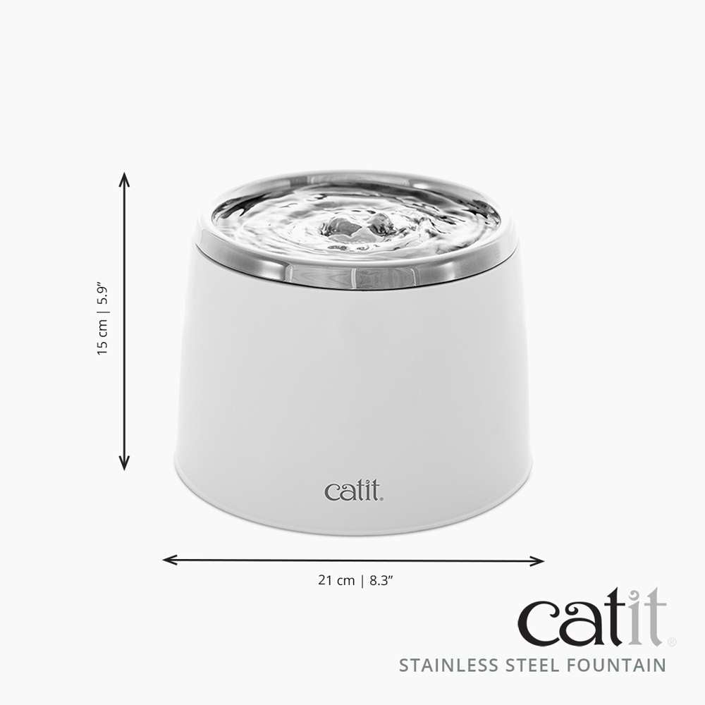 Abreuvoir Catit avec dessus en acier inoxydable