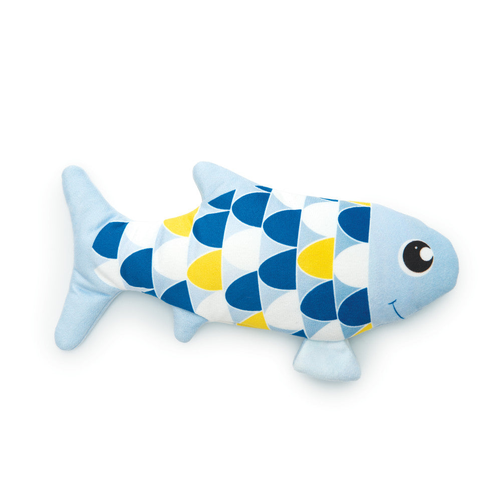 Electronic groovy fish toy for cats - blue 