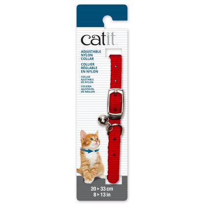 Red nylon cat collar