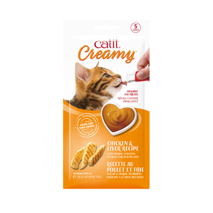 Creamy cat treats chicken and liver 