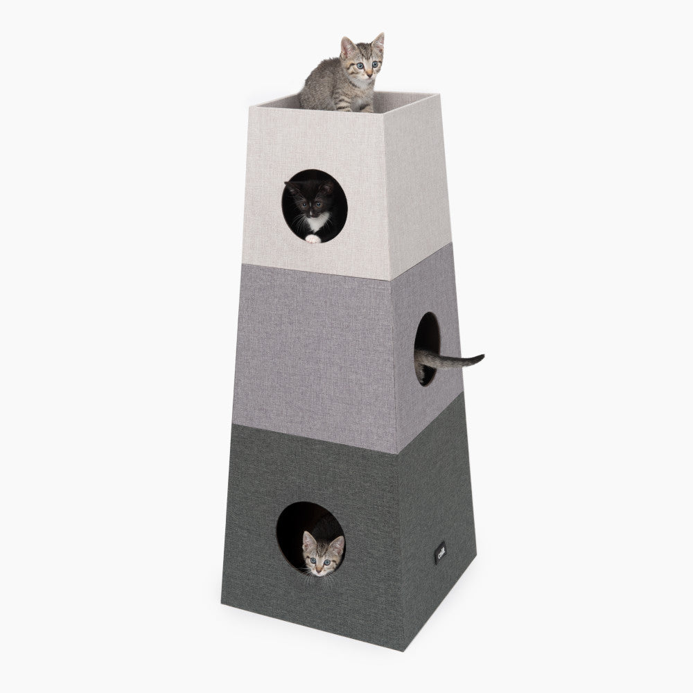 Square cat stacking tower 