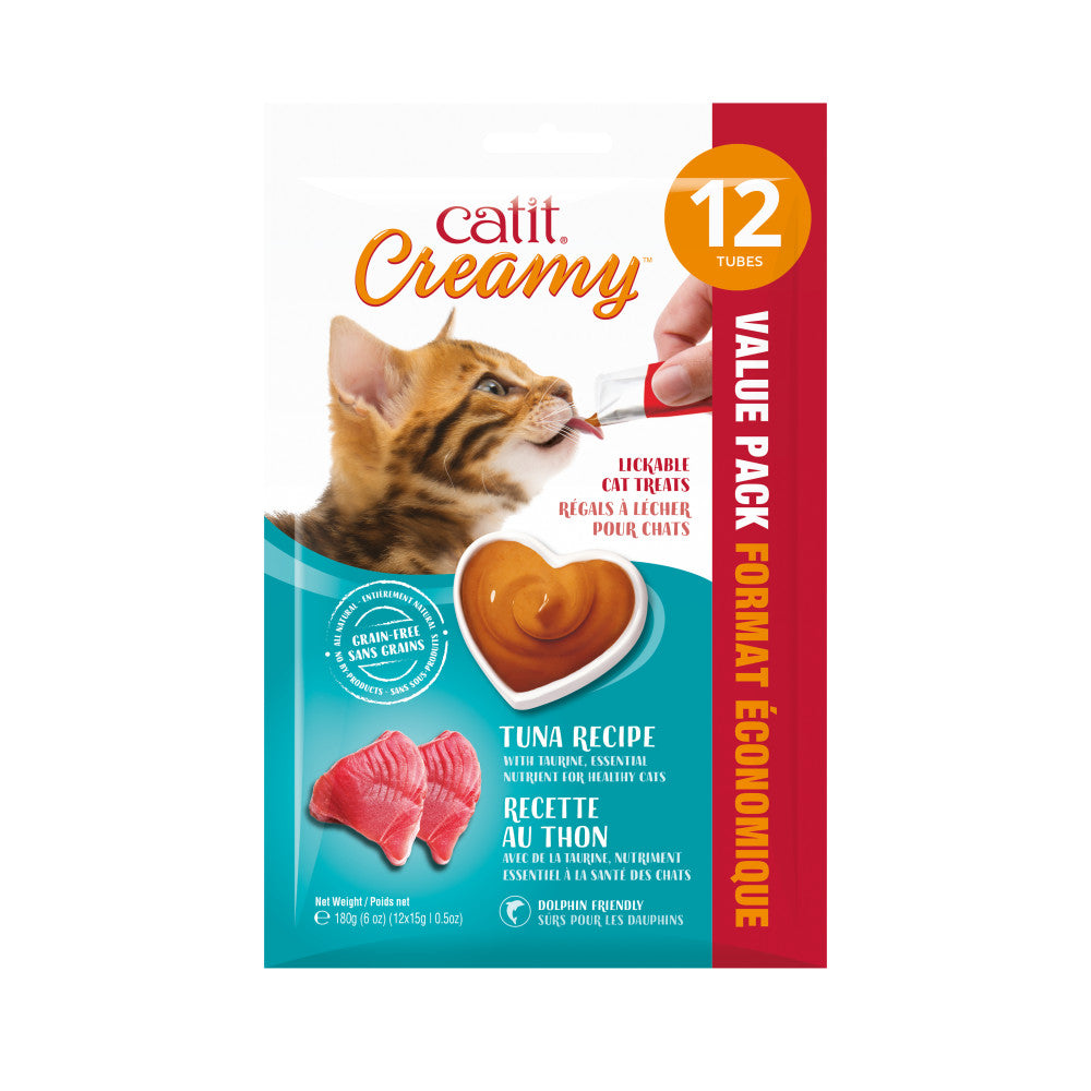 Catit Creamy Tuna Lickable Cat Treats 12 pack