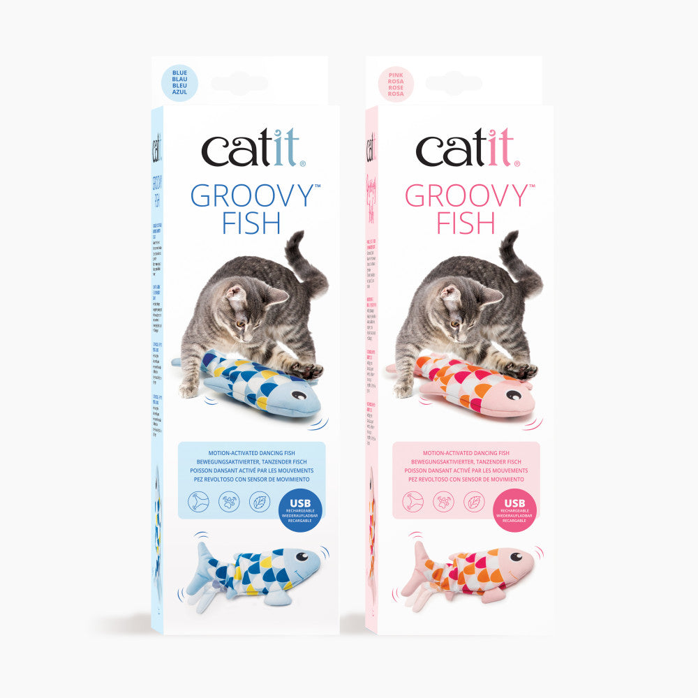 Groovy fish for cats packaging 