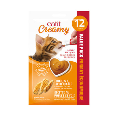 Gâteries Catit Creamy pour chats – paquet de 12