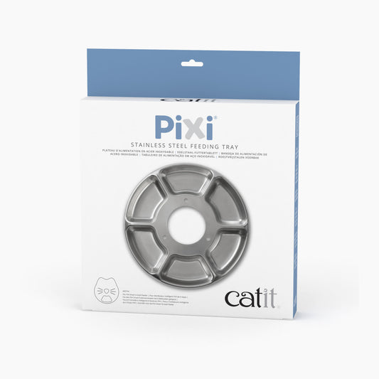 Plateau de rechange en acier inoxydable pour distributeur intelligent Catit PIXI de 6 repas