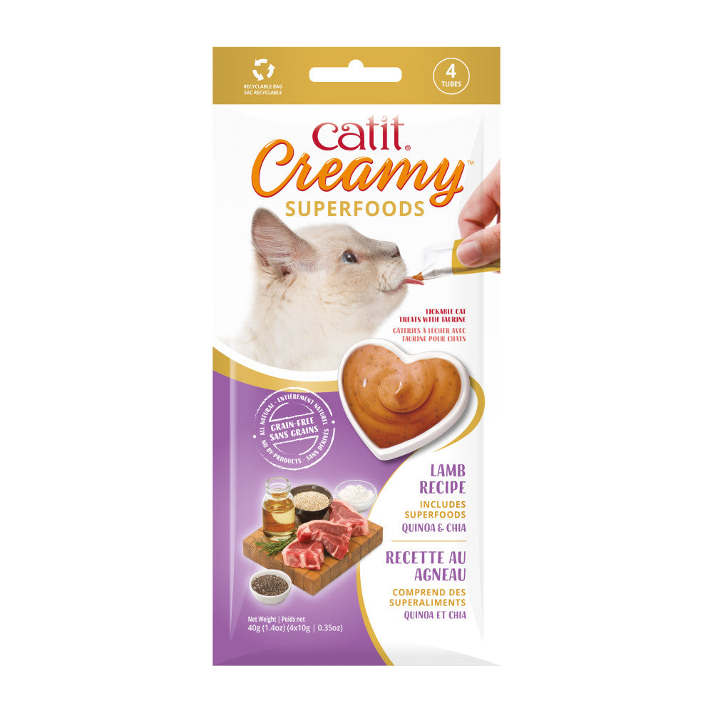 Creamy superfoods cat treats lamb recipe 4 pack