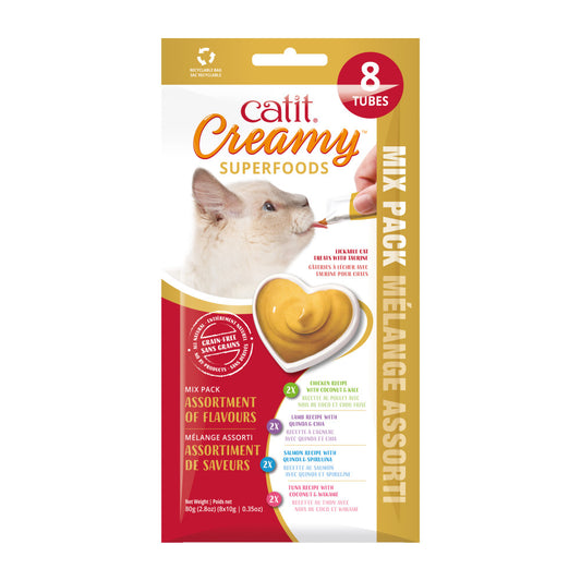 Creamy superfoods cat treats mix pack