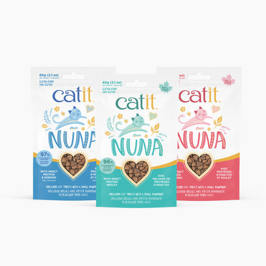Insect protein-based cat treats lineup 