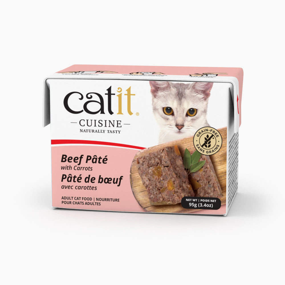 Cuisine cat food beef pâté with carrots