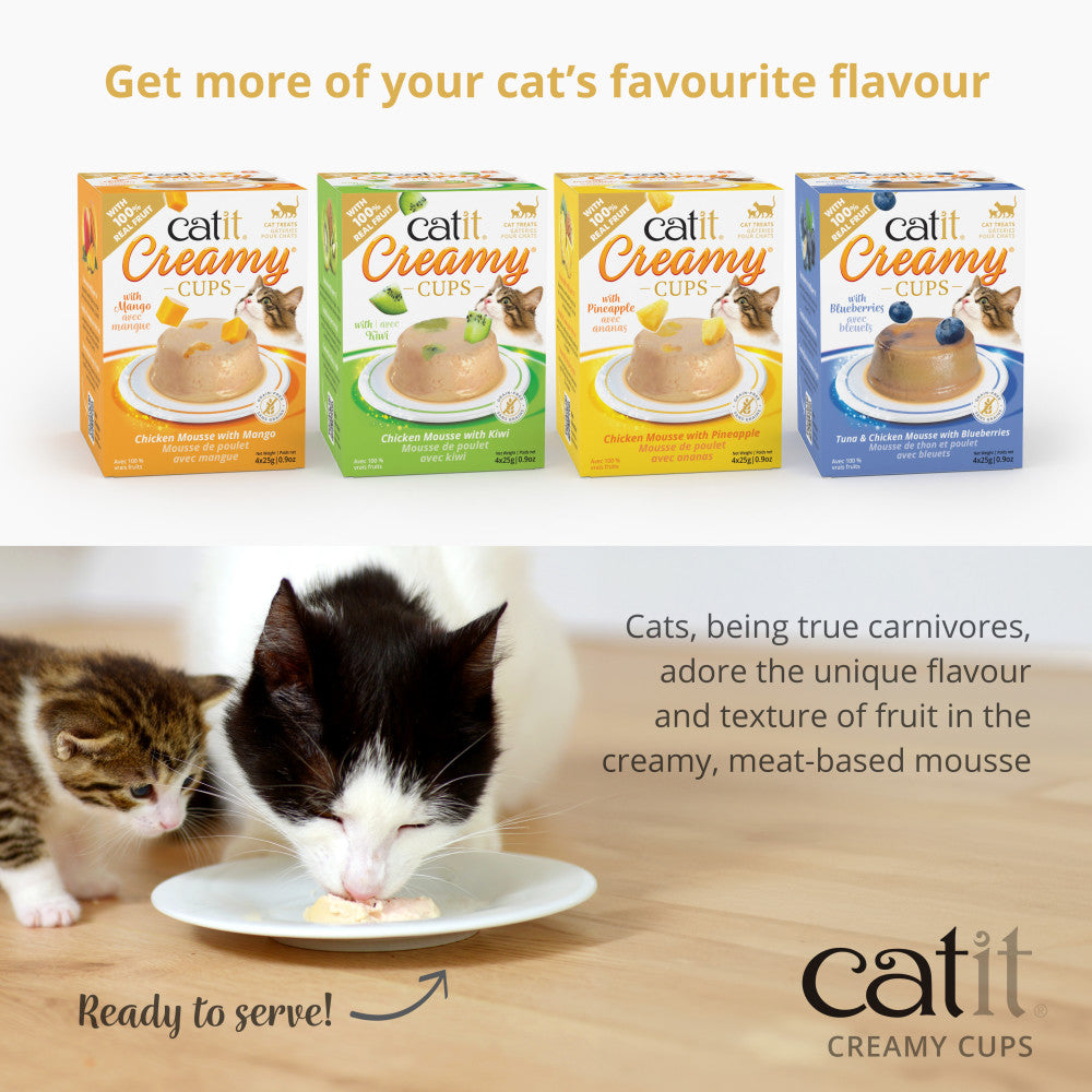 Creamy cups get more of your cat's favourite flavour 