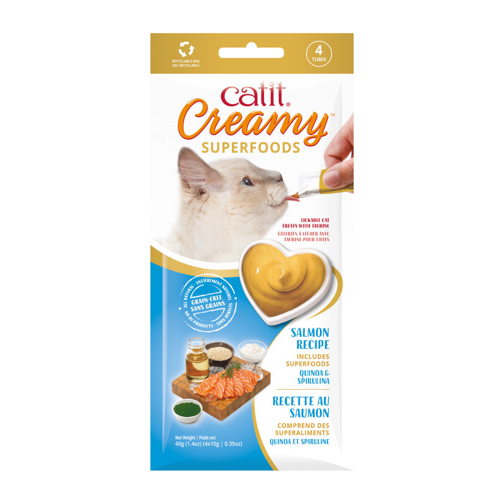 Creamy superfoods cat treats salmon recipe 4 pack