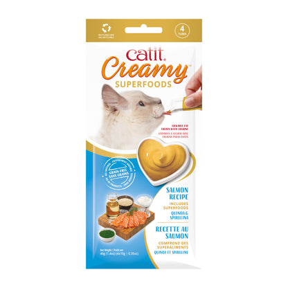 Creamy superfoods cat treats salmon recipe 4 pack