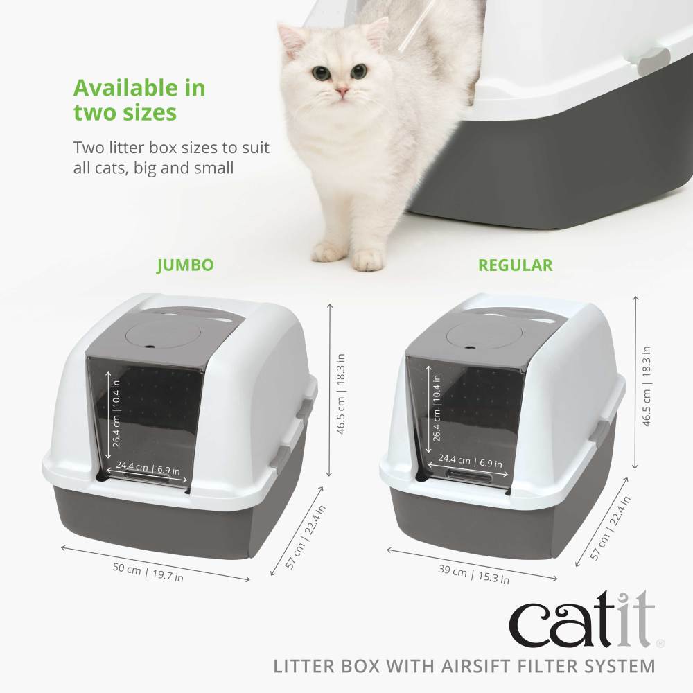 Clean jumbo cat pan with hood best sale