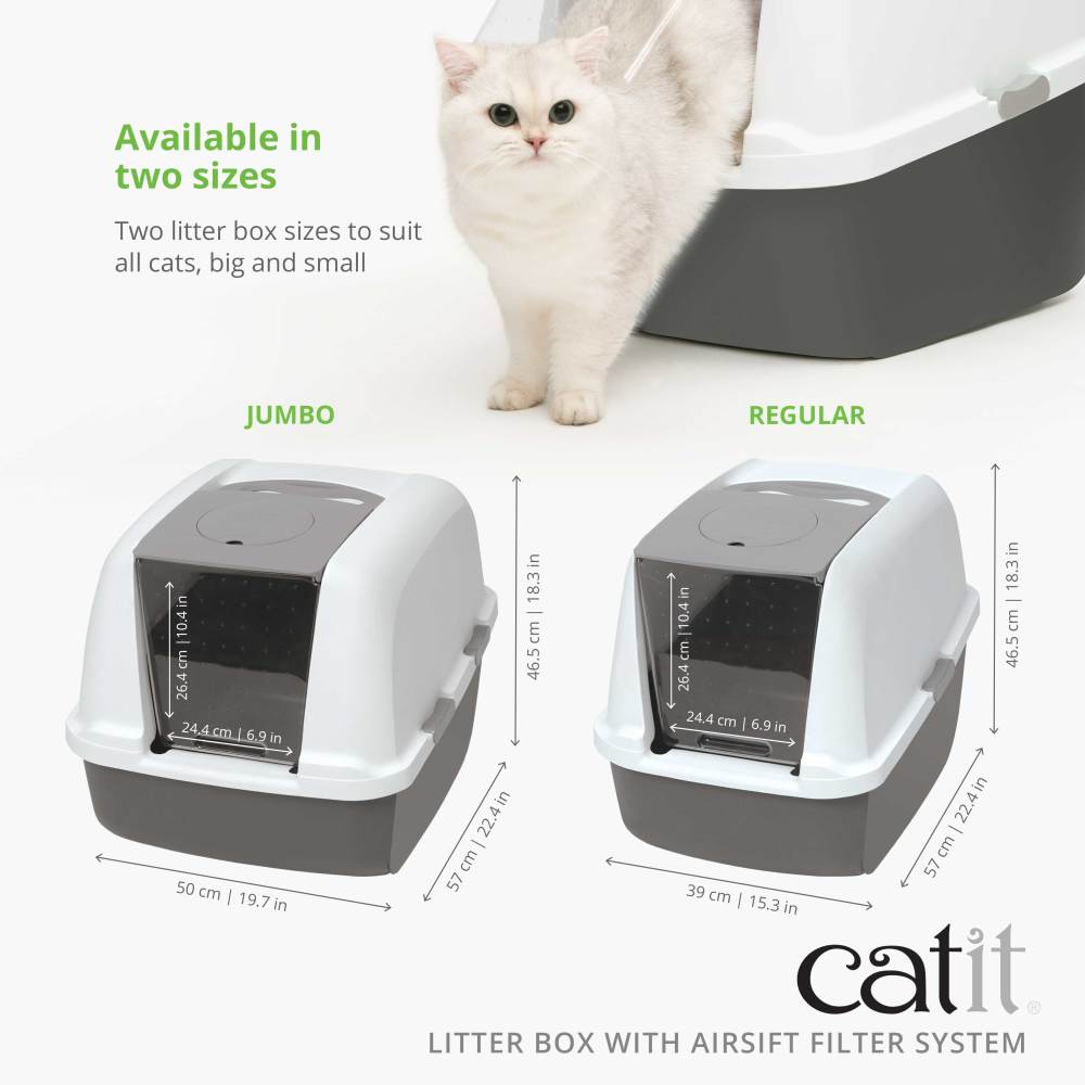 Catit Litter Box with Airsift Filter System - Regular