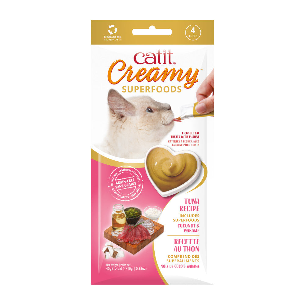 Creamy superfoods cat treats tuna recipe 4 pack