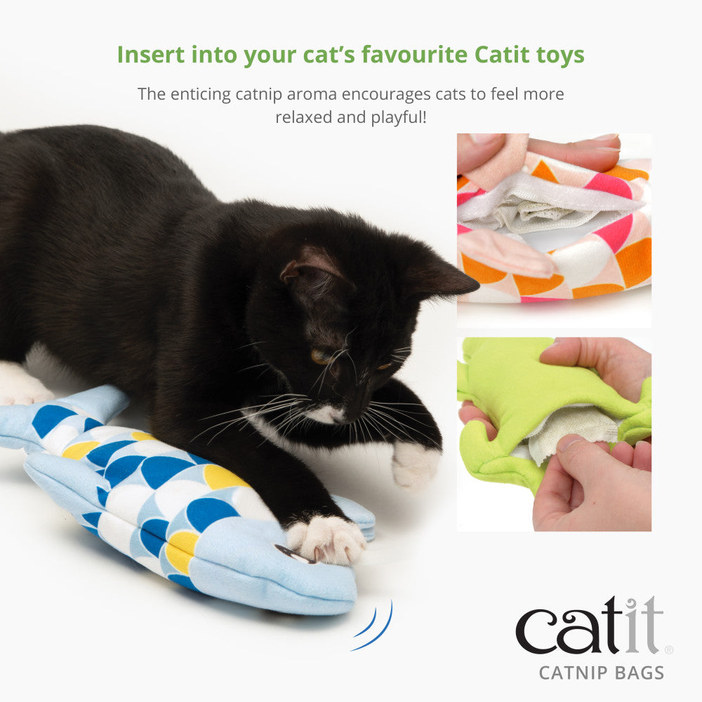 Insert your cat's favourite Catit toys Catnip Bags