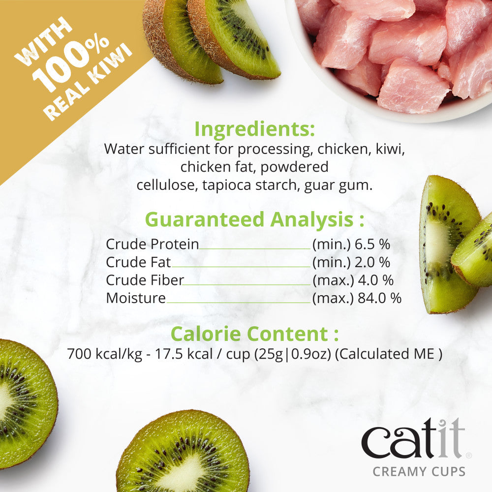 Creamy cups with 100% real kiwi