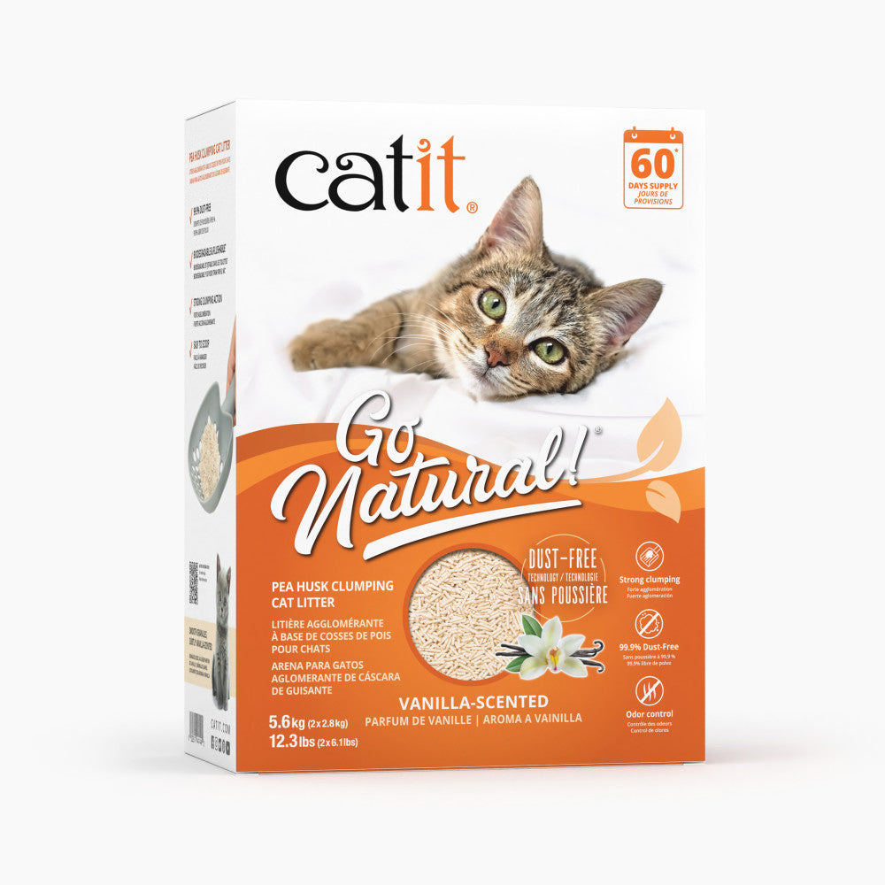 CATIT Go Natural Pea Husk Clumping Cat Litter Vanilla