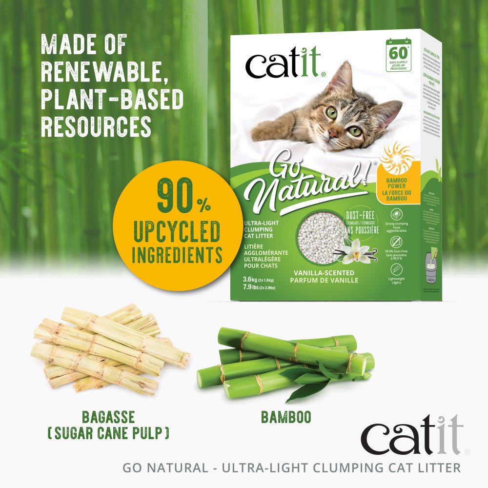 Made Of Renewable Plant-Based Resources Go Natural - Ultra-Light Clumping Cat Litter