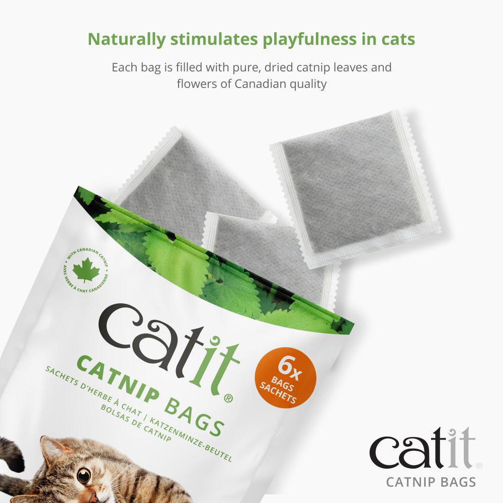 Naturally stimulates playfulness in cats Catnip Bags